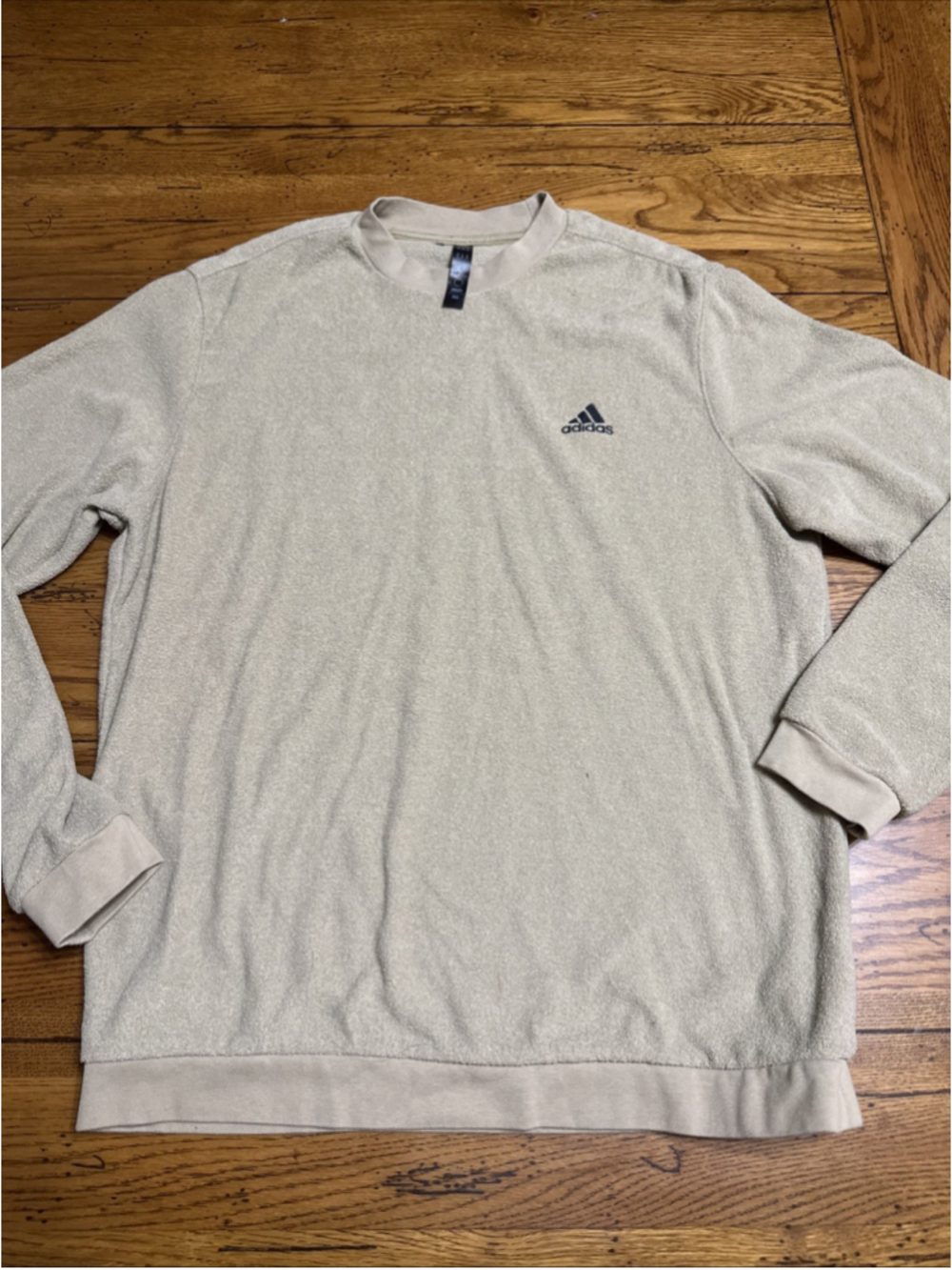Mens Sweatshirt Adidas Vintage Tan Size M B1